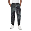 Black Stallion Horse Print Cotton Sweatpants