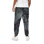 Black Stallion Horse Print Cotton Pants