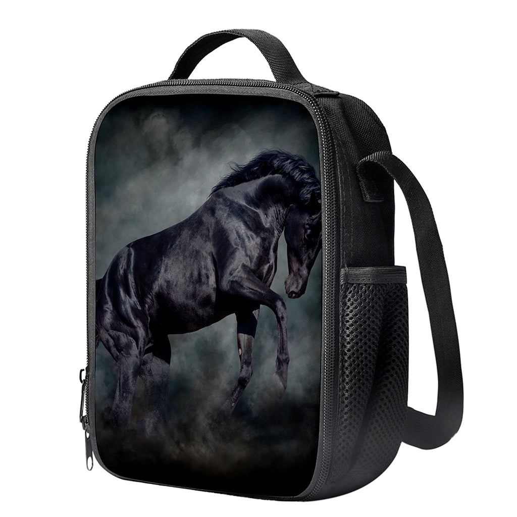 Black Stallion Horse Print Crossbody Lunch Bag