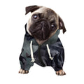 Black Stallion Horse Print Dog Zip Up Hoodie