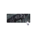 Black Stallion Horse Print Extended Mouse Pad