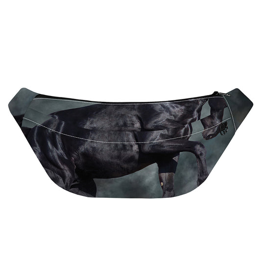 Black Stallion Horse Print Fanny Pack