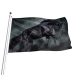 Black Stallion Horse Print Flag