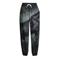 Black Stallion Horse Print Fleece Lined Knit Pants