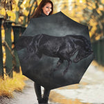 Black Stallion Horse Print Foldable Umbrella
