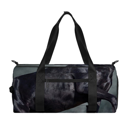 Black Stallion Horse Print Gym Bag