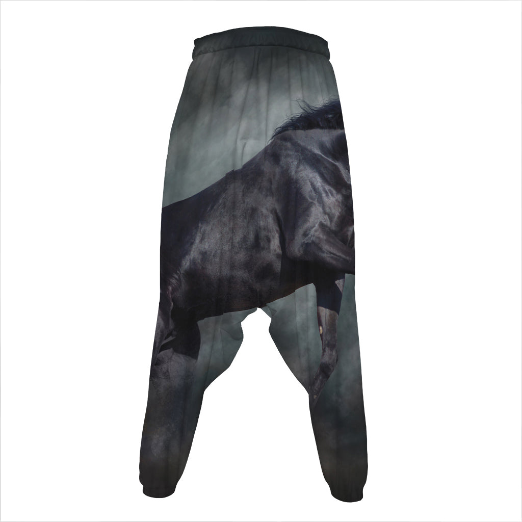 Black Stallion Horse Print Hammer Pants