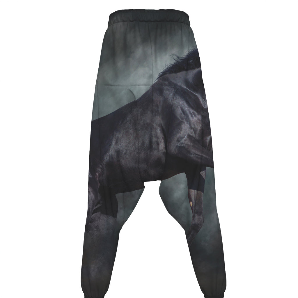 Black Stallion Horse Print Hammer Pants