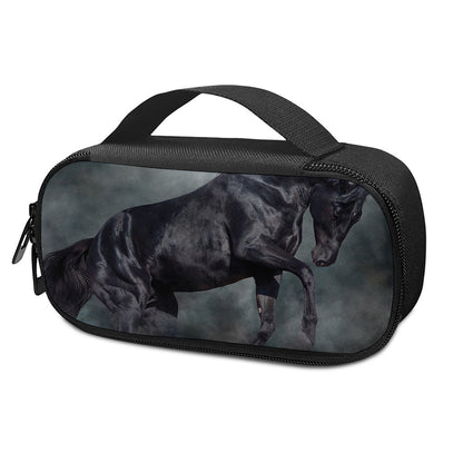 Black Stallion Horse Print Insulin Cooler Travel Case