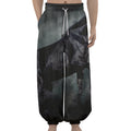 Black Stallion Horse Print Lantern Pants