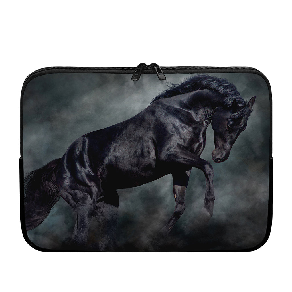 Black Stallion Horse Print Laptop Sleeve