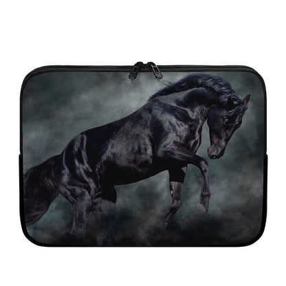 Black Stallion Horse Print Laptop Sleeve