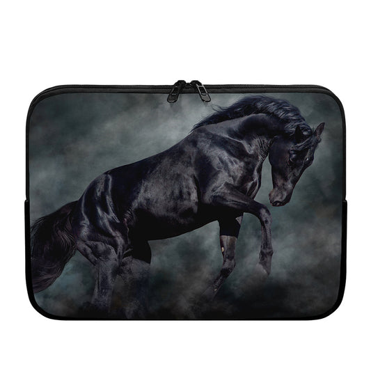 Black Stallion Horse Print Laptop Sleeve