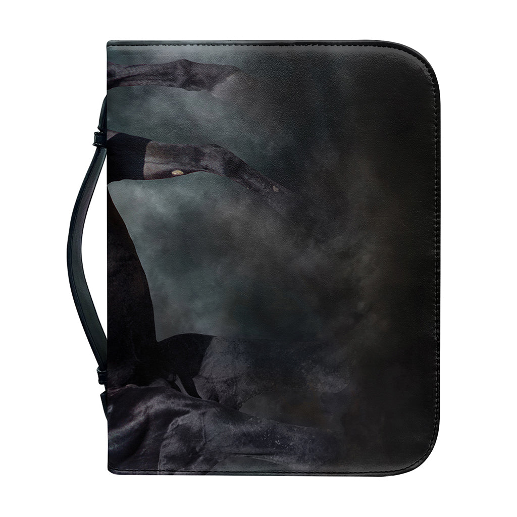 Black Stallion Horse Print Leather Bible Cover