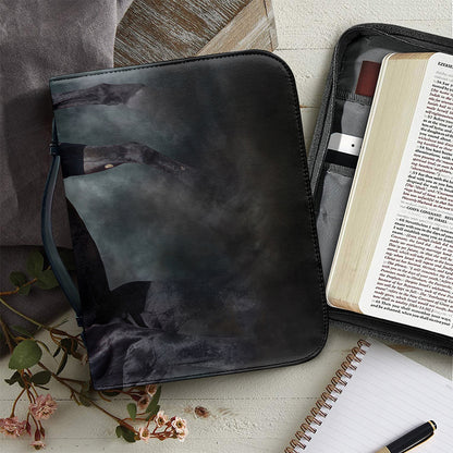 Black Stallion Horse Print Leather Bible Cover