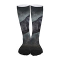 Black Stallion Horse Print Long Socks