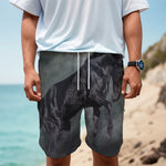 Black Stallion Horse Print Men's Cargo Shorts