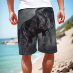 Black Stallion Horse Print Men's Cargo Shorts