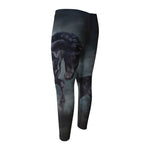 Black Stallion Horse Print Men's Compression Pants