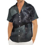 Black Stallion Horse Print Men's Deep V-Neck Shirt