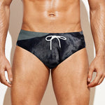 Black Stallion Horse Print Men's Swim Briefs