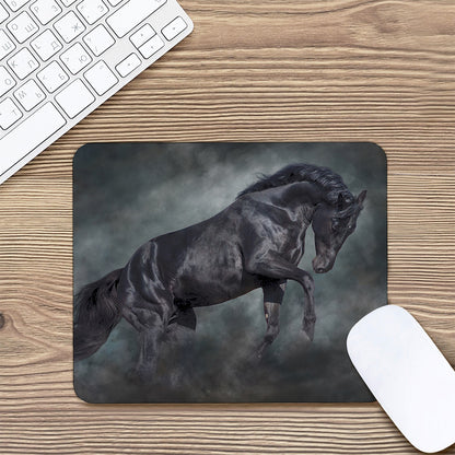 Black Stallion Horse Print Mouse Pad