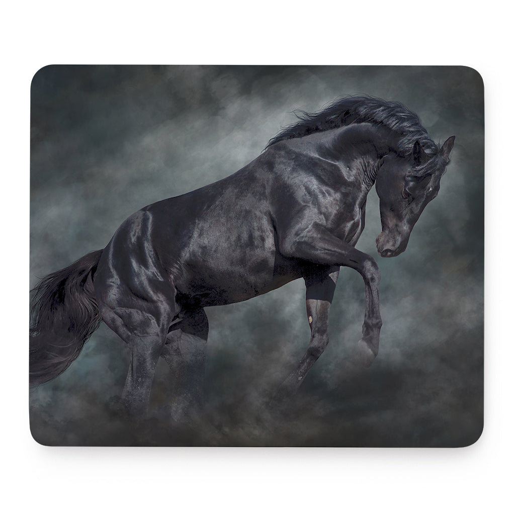 Black Stallion Horse Print Mouse Pad