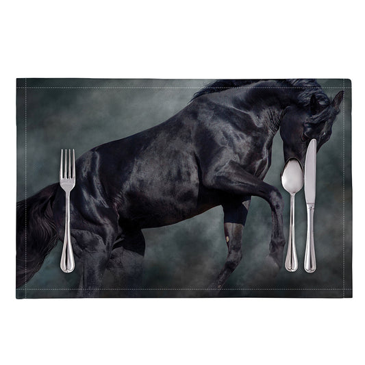 Black Stallion Horse Print Placemat