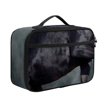 Black Stallion Horse Print Portable Lunch Bag
