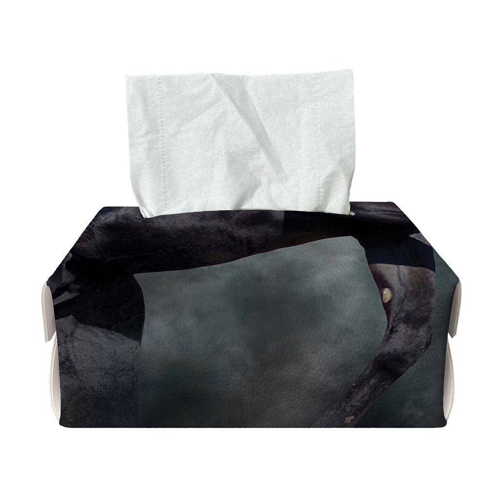 Black Stallion Horse Print Rectangle Tissue Box Cover