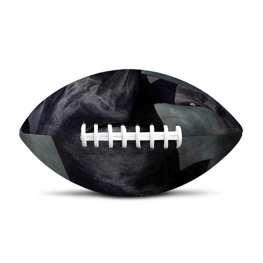 Black Stallion Horse Print Rugby Ball