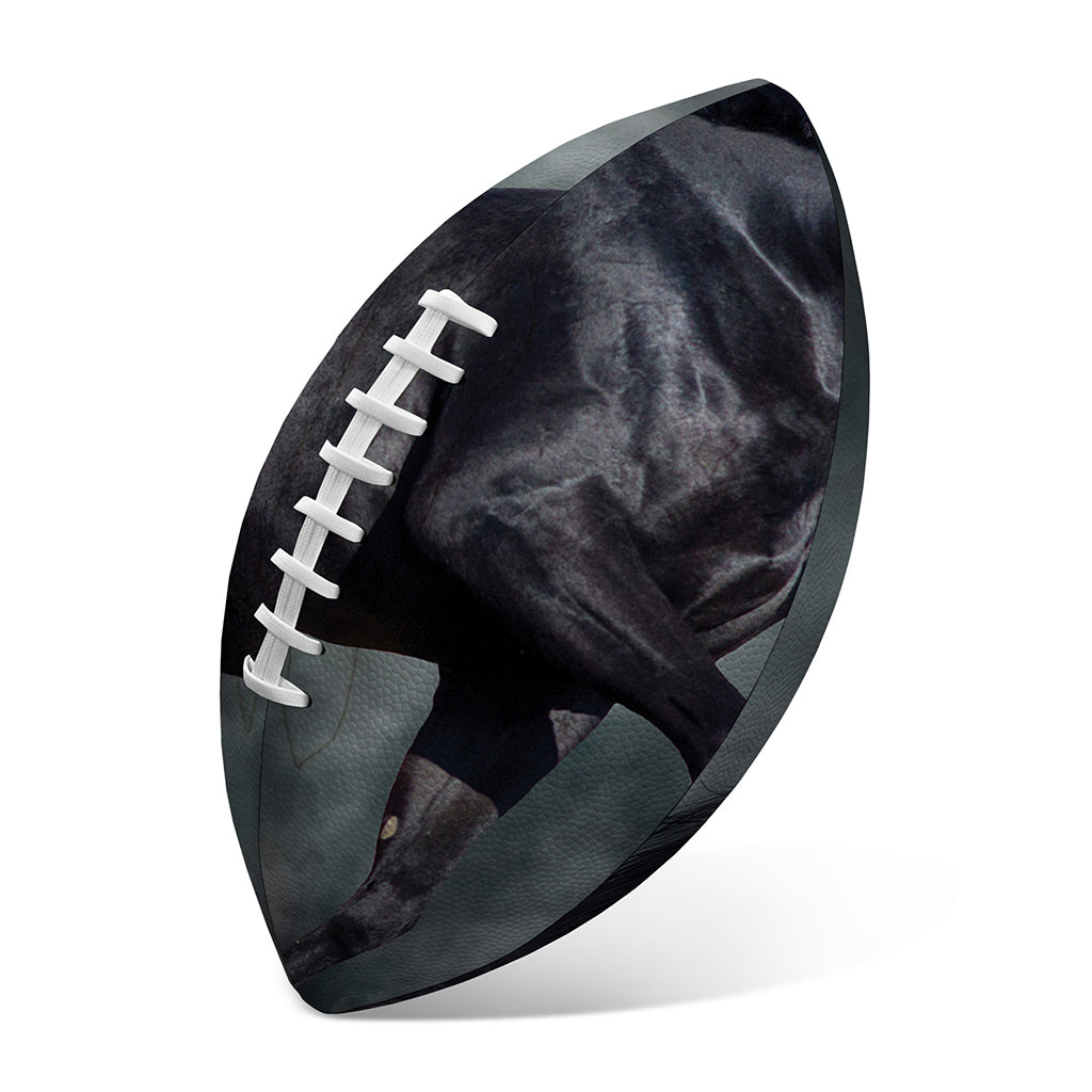 Black Stallion Horse Print Rugby Ball