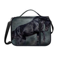 Black Stallion Horse Print Shoulder Strap Bible Bag