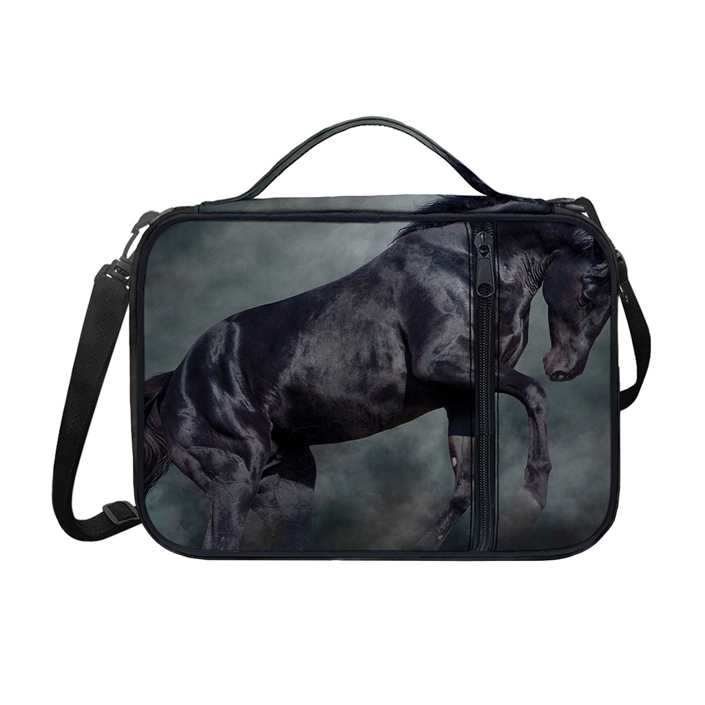 Black Stallion Horse Print Shoulder Strap Bible Bag