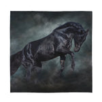 Black Stallion Horse Print Silk Bandana