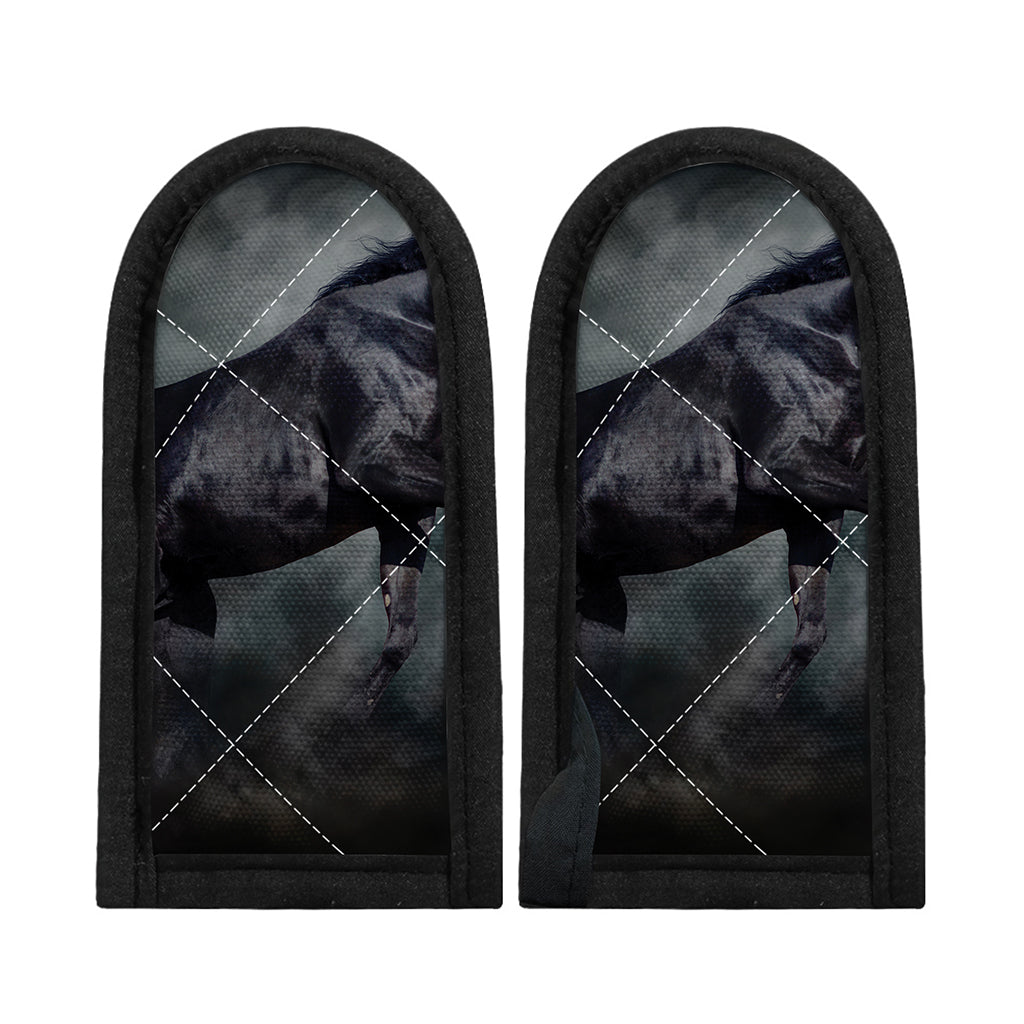 Black Stallion Horse Print Skillet Handle Cover