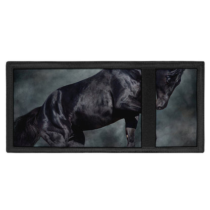 Black Stallion Horse Print Trifold Wallet
