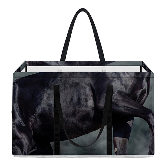 Black Stallion Horse Print Utility Tote Bag