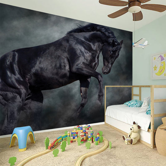 Black Stallion Horse Print Wall Sticker