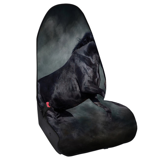 Black Stallion Horse Print Waterproof Car Seat Cover