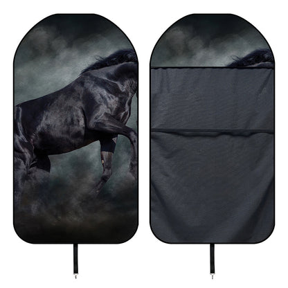 Black Stallion Horse Print Waterproof Car Seat Cover
