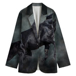 Black Stallion Horse Print Women's Blazer