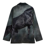Black Stallion Horse Print Women's Blazer