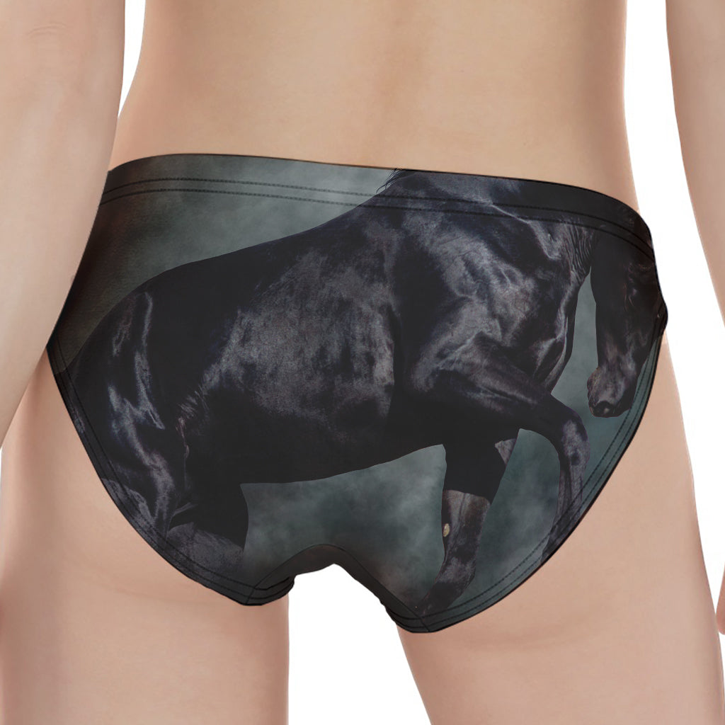 Black Stallion Horse Print Women's Panties