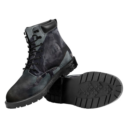Black Stallion Horse Print Work Boots