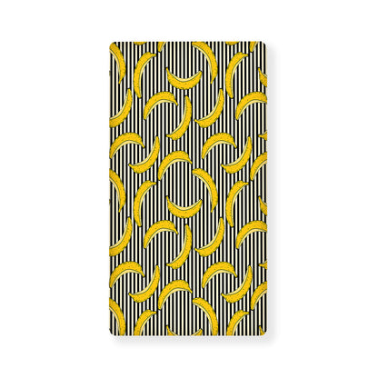 Black Striped Banana Pattern Print Baby Crib Sheet