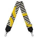 Black Striped Banana Pattern Print Bag Strap