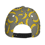 Black Striped Banana Pattern Print Baseball Cap