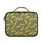 Black Striped Banana Pattern Print Briefcase Bible Bag
