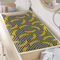 Black Striped Banana Pattern Print Changing Pad Cover